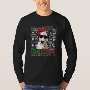 Camiseta Navidades Dalmatian Dog Feliz Navidog