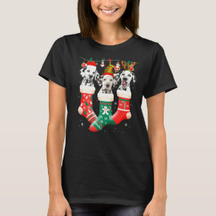 Camiseta Navidades Dalmatianos En San Reno De Navidad