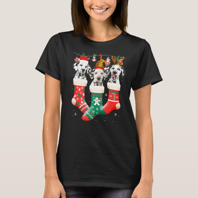 Camiseta Navidades Dalmatianos En San Reno De Navidad (Anverso)