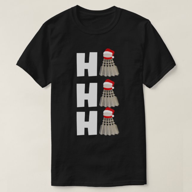 Camiseta Navidades dan a entrenador del jugador de Badminto (Diseño del anverso)
