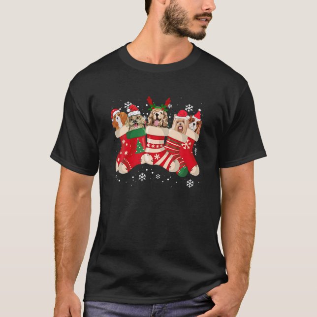 Camiseta Navidades dan regalos graciosos de perro amante de (Anverso)