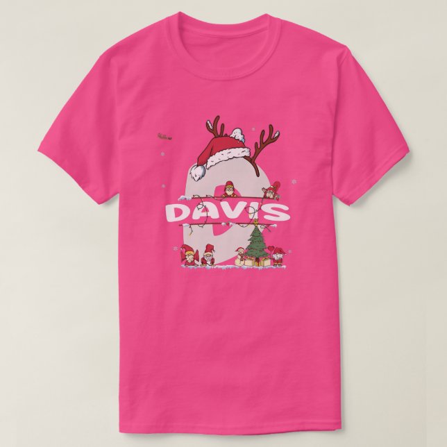 Camiseta Navidades Davis con nombre Davis para navidades di (Diseño del anverso)