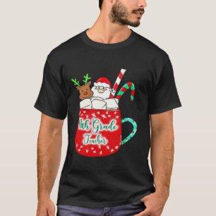 Camiseta navidades de 11º grado Santa Candy Cane Rudo