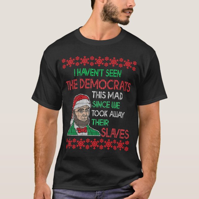 Camiseta Navidades de Abe Lincoln no he visto a los demócra (Anverso)