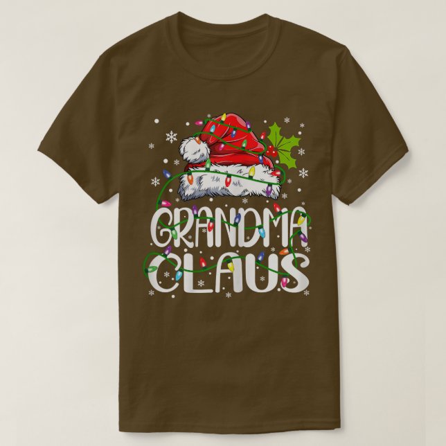 Camiseta Navidades de Abuela Claus iluminan Pajama Fami (Diseño del anverso)