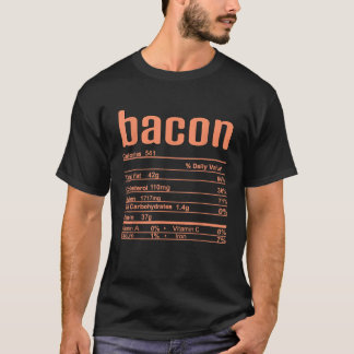 Camiseta Navidades de Acción de Gracias Bacon Nutrition Fac