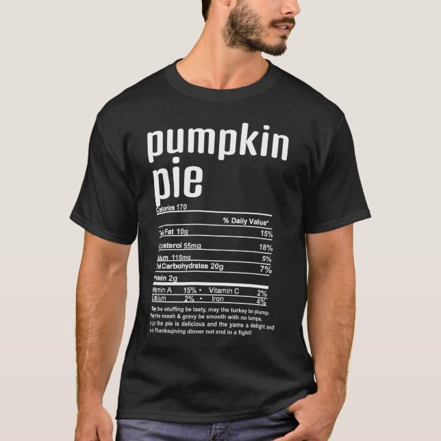 Camiseta Navidades de Acción de Gracias Calabaza Pie Nutric (Anverso)