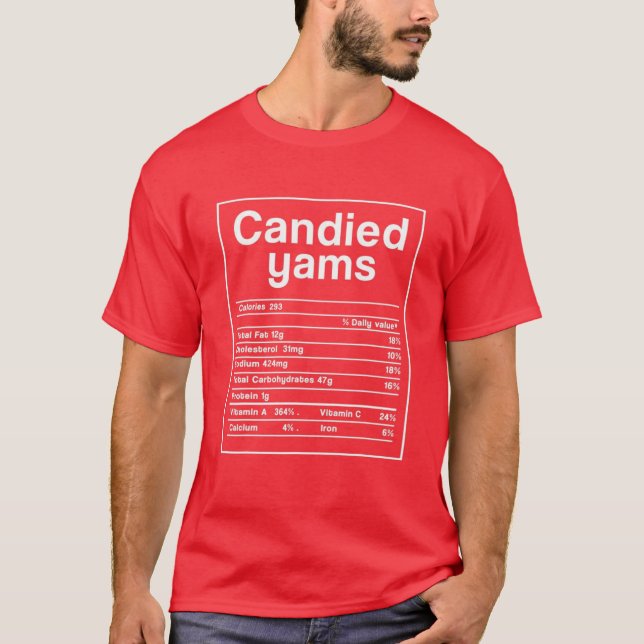 Camiseta Navidades de Acción de Gracias Candie Yams Nutriti (Anverso)