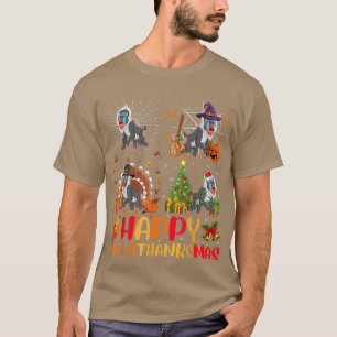 Camiseta Navidades de Acción de Gracias de Halloween Baboon
