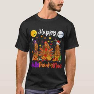 Camiseta Navidades de Acción de Gracias de Halloween Cocker