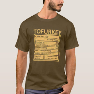 Camiseta Navidades de Acción de Gracias Funny Tofurkey Nutr