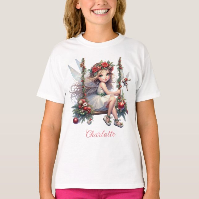 Camiseta Navidades de acuarela Hijos de hadas (Anverso)