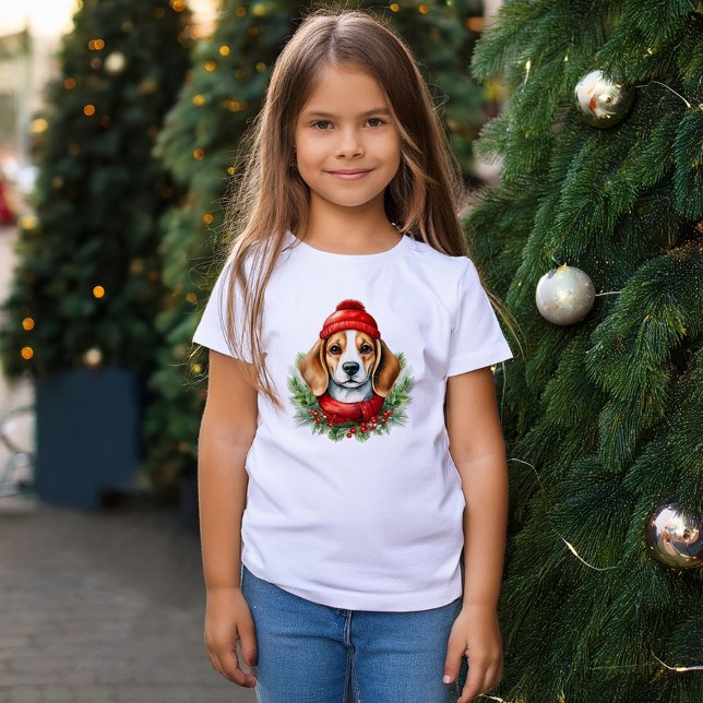 Camiseta Navidades de acuarela Perro Beagle (Subido por el creador)