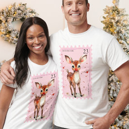 Camiseta Navidades de adultos con estampado de reno a juego