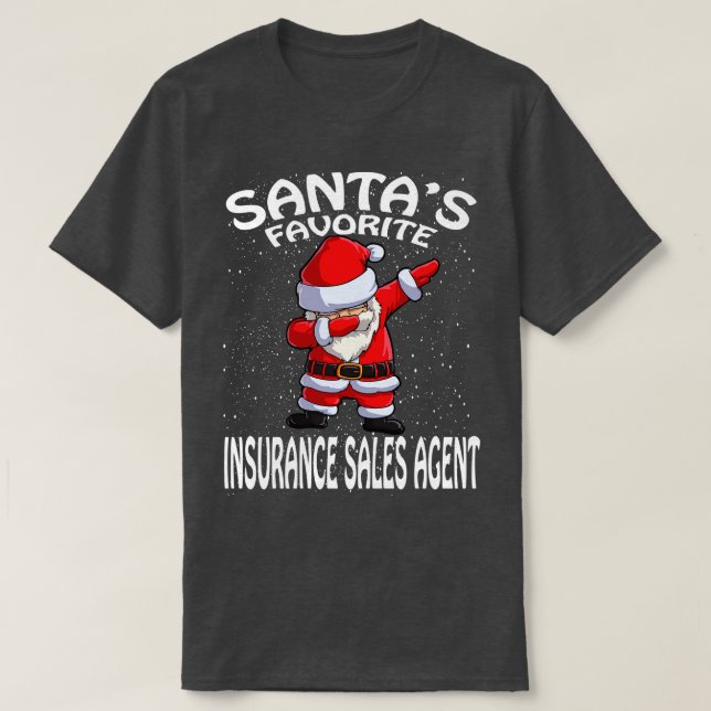 Camiseta Navidades de agentes de ventas de seguros favorito (Diseño del anverso)