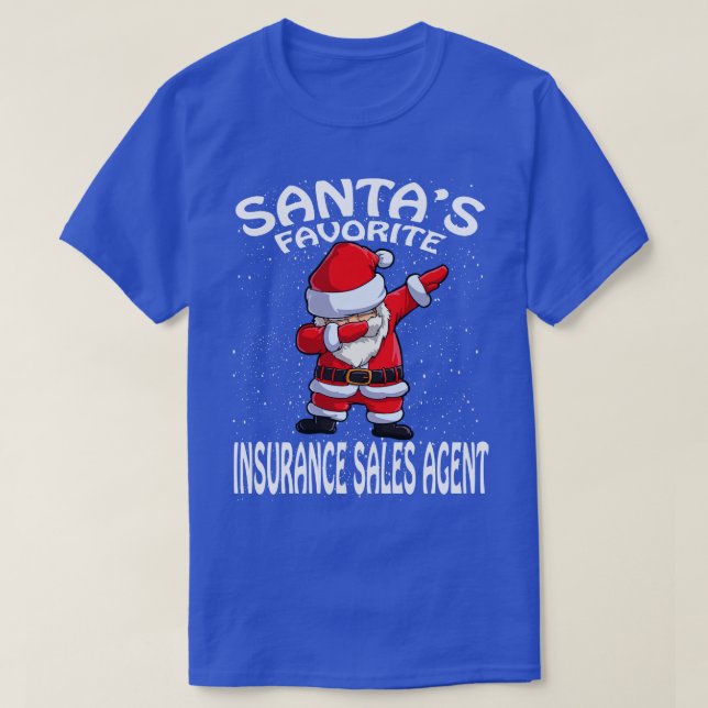 Camiseta Navidades de agentes de ventas de seguros favorito (Diseño del anverso)