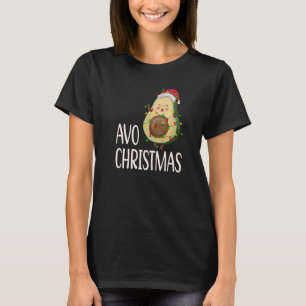 Camiseta Navidades de aguacate Avo Merry Christmas Santa Ha