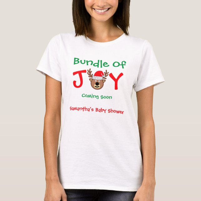 Camiseta Navidades de Alegría Baby Shower (Anverso)