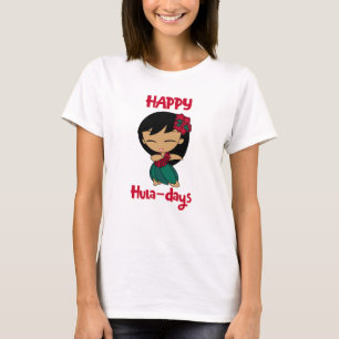 Camiseta Navidades de Aloha Honeys Holiday Hula Chica