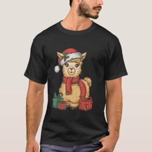 Camiseta Navidades de Alpaca Lover Xmas Holiday Santa Alpac