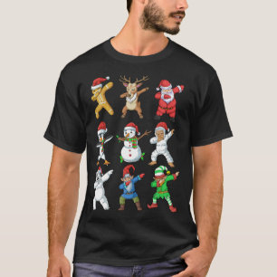 Camiseta Navidades de amigos de Dabbing Santa Elf