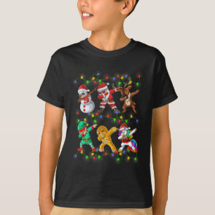 Camiseta Navidades de amigos de Dabbing Santa Elf Chicas ho