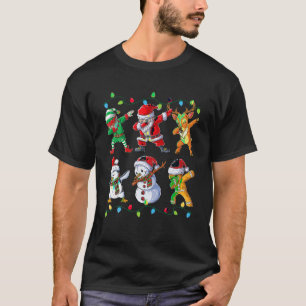 Camiseta Navidades de amigos de Dabbing Santa Elf Chicas ho