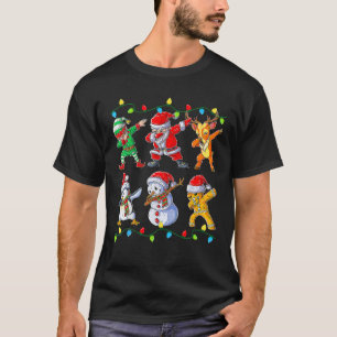 Camiseta Navidades de amigos de Dabbing Santa Elf Chicas ho