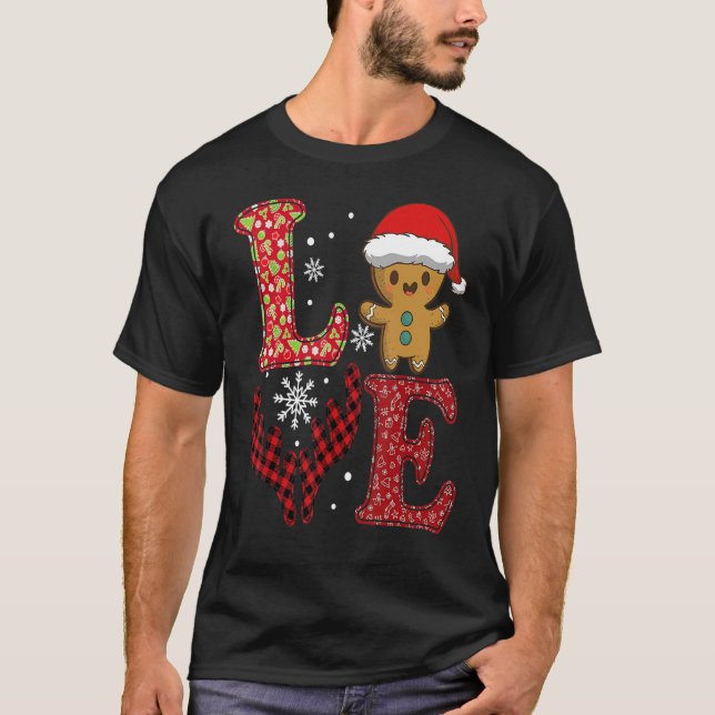Camiseta Navidades de amor 2022 Hombre de pan de búfalo (Anverso)