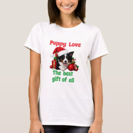 Camiseta Navidades de amor de cachorro Perro Adorable