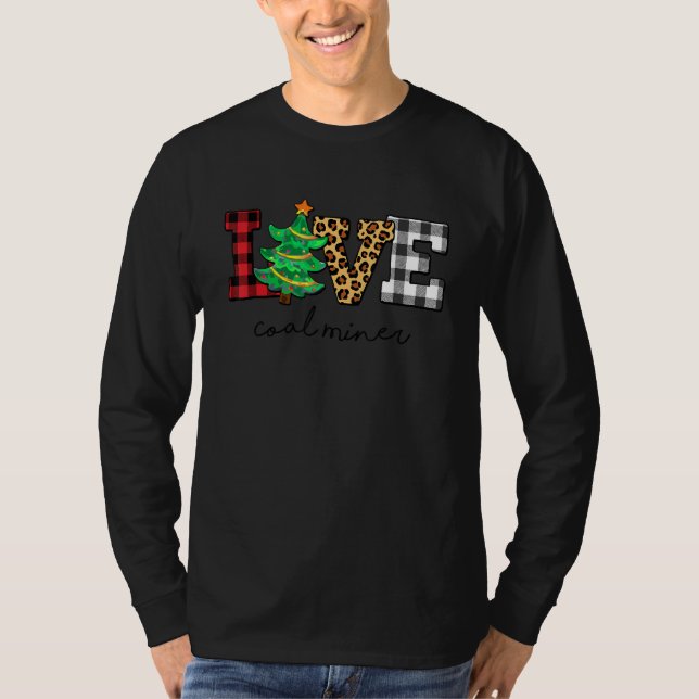Camiseta Navidades de amor de los mineros del carbón Famili (Anverso)