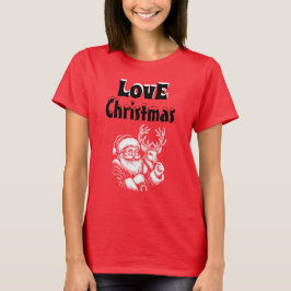Camiseta Navidades de amor en rojo