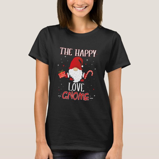 Camiseta Navidades de amor Gnome Costume Familia  (Anverso)