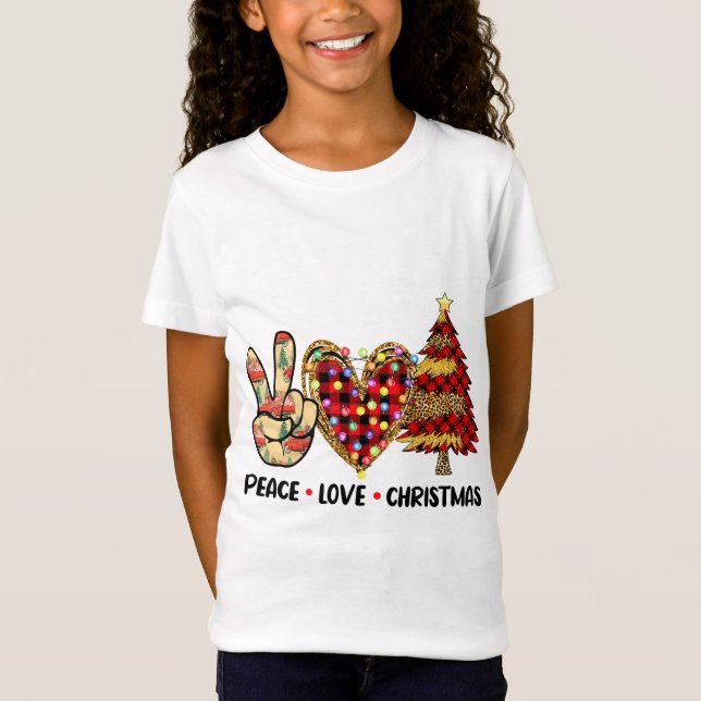 Camiseta Navidades de amor por la paz Divertidas navidades  (Anverso)