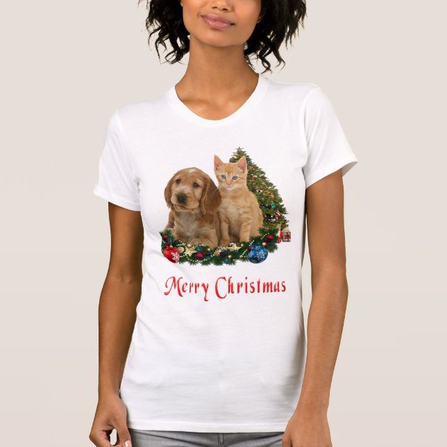 Camiseta Navidades de animales (Anverso)