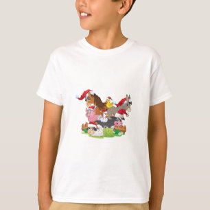 Camiseta Navidades de animales de granja