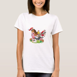 Camiseta Navidades de animales de granja