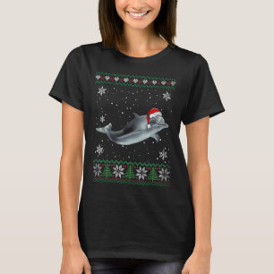 Camiseta Navidades de animales dulces feos de delfines de S