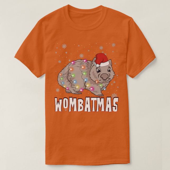 Camiseta NAVIDADES de animales salvajes de XMas Wombatmas i (Diseño del anverso)