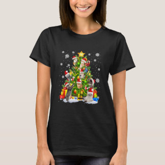 Camiseta Navidades de árbol de gato Santa Hat Xmas