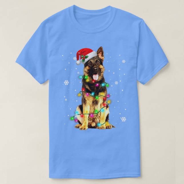 Camiseta Navidades de árbol de pastores alemanes dulces nav (Diseño del anverso)