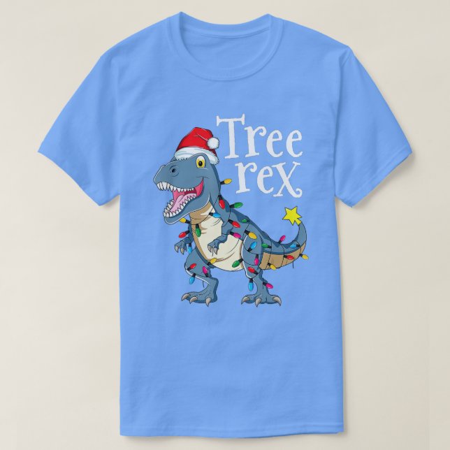 Camiseta Navidades de árbol Rex Pajamas Niños TRex Dinosaur (Diseño del anverso)