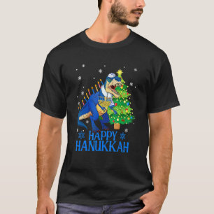 Camiseta Navidades de árboles de dinosaurios cute Menorasau
