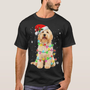 Camiseta Navidades de árboles de perro de Goldendoodle sud