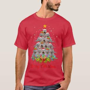 Camiseta Navidades de árboles de perro de Goldendoodle Swea