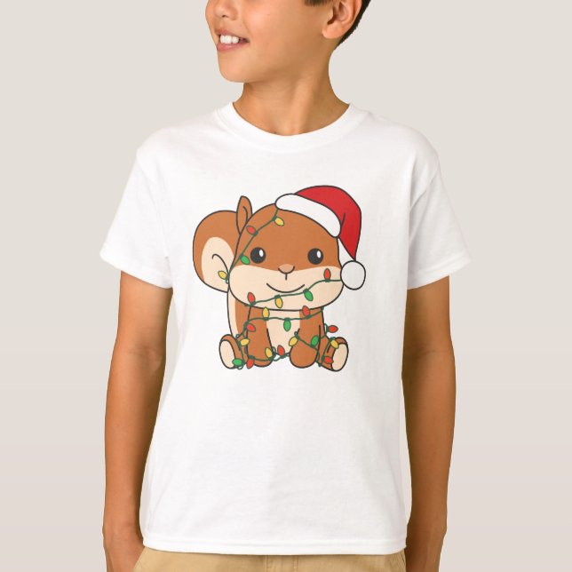 Camiseta Navidades de ardilla Animales de Invierno Vacacion (Anverso)