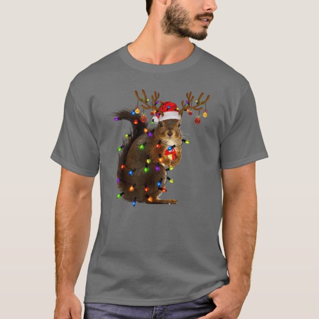 Camiseta Navidades de ardilla divertida Rein Navidades Luce (Anverso)