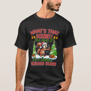 Camiseta Navidades de ardilla divertidos Santa Hat Tree Sno