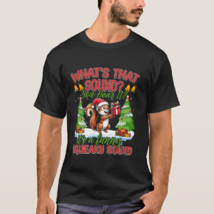 Camiseta Navidades de ardilla divertidos Santa Hat Tree Sno
