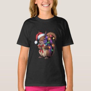 Camiseta Navidades de ardilla iluminan familia Fiesta de Na